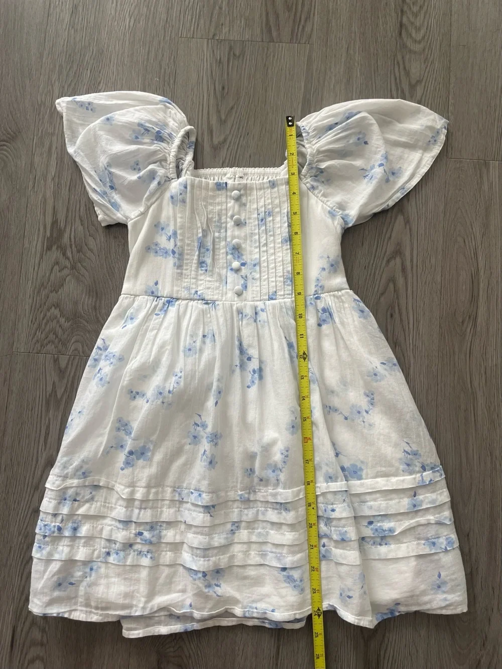 Abercrombie and fitch Girls White and Light Blue Floral Summer Dress